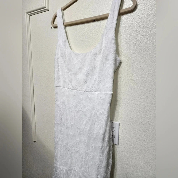 Lulus Eternity of Romance White Embroidered Mermaid Maxi Dress Bridal Party Boho - Picture 8 of 12